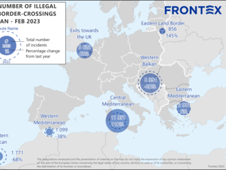 Přehled nelegální migrace do EU v roce 2023