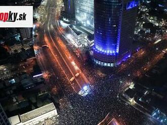 FOTO Obrovské protesty v Izraeli: Proti súdnej reforme protestovalo vyše 160-tisíc ľudí