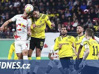 Lipsko ve čtvrtfinále Německého poháru porazilo bezzubý Dortmund