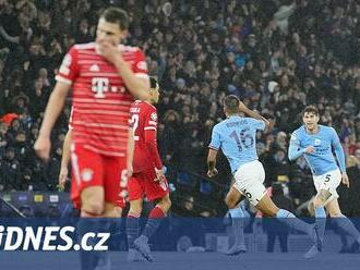 Manchester City nasázel Bayernu tři góly, ve čtvrtfinále LM slaví také Inter