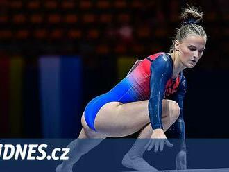 České gymnastky byly na ME třinácté v soutěži družstev, postoupily na MS