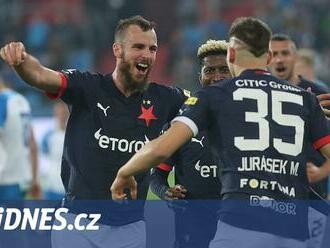 Baník - Slavia 0:2, hosty spasil deset minut před koncem dvougólový žolík Jurásek