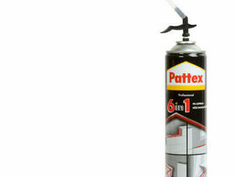 PATTEX 6 v 1 ručná, jednozložková, úsporná a univerzálna polyuretánová lepiaca pena - 750 ml