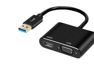 Prevodník USB na HDMI + VGA. Pohodlné a kompaktné, ľahko sa inštaluje a používa.