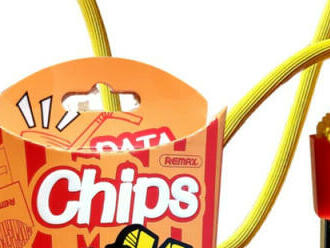 Chips dizajnový nabíjací kábel, 1 m - pre všetky mobily - s Type-C, MicroUSB, Lighting pripojením.