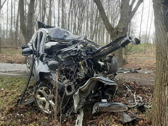 V Třebíči zemřel po nárazu do stromu řidič osobního automobilu