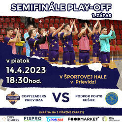 SEMIFINÁLE | PLAY-OFF | CopyLeaders Prievidza vs. Podpor Pohyb Košice