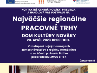 Najväčšie regionálne PRACOVNÉ TRHY