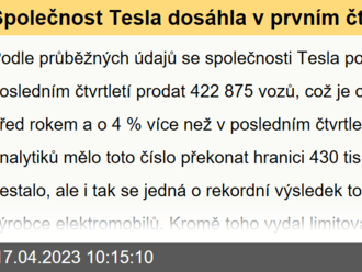 Společnost Tesla dosáhla v prvním čtvrtletí rekordních prodejů. Oslvila to vlastní značkou piva