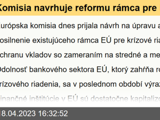 Komisia navrhuje reformu rámca pre krízové riadenie bánk a ochranu vkladov - Banková únia