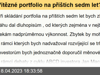 Vítězné portfolio na příštích sedm let? Nebál bych se začít s velkým podílem dluhopisů a v rámci akcií dát přednost emerging markets, říká expert