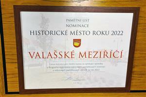 Valašské Meziříčí uspělo v soutěži Historické město roku - ocenění získalo za rekonstrukci náměstí