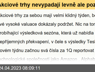 Akciové trhy nevypadají levně ale pozice drží - Ranní komentář