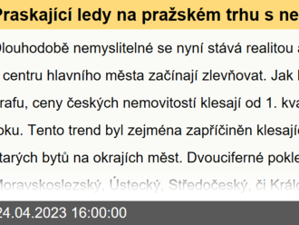 Praskající ledy na pražském trhu s nemovitostmi?