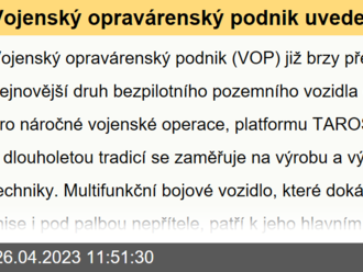 Vojenský opravárenský podnik uvede na trh modernizovaného průzkumného robota. Českým vojákům bude chránit životy