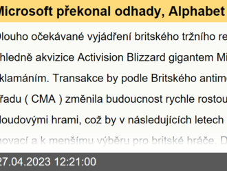 Microsoft překonal odhady, Alphabet potěšil u cloudu. Moneta splnila očekávání - Martin Kycelt