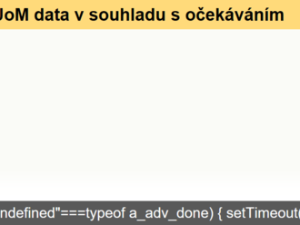 UoM data v souhladu s očekáváním