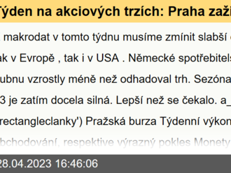 Týden na akciových trzích: Praha zažila ex-dividend pokles - Komentář