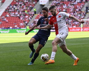 Slavia díky čtyřem gólům Jurečky zakončila sezonu výhrou, Slovácko je bez pohárů