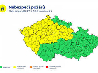 Meteorologvé varují před nebezpečím vzniku požárů v přírodním prostředí, čeká nás období s minimem srážek