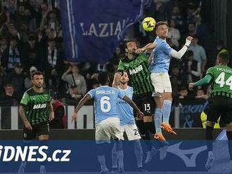 Lazio v italské lize porazilo Sassuolo a odložilo mistrovské oslavy Neapole