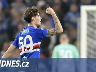 Sampdoria inkasovala v nastavení a natáhla sérii bez vítězství