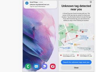 Samsung SmartThings Find vás upozorní na neznámy lokalizačný prívesok v okolí