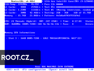 Vyšel memtest86+ 6.20 s vylepšenou podporou starých strojů