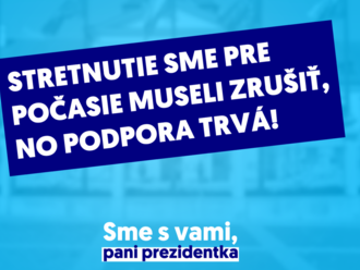 Dnešné stretnutie na podporu prezidentky sa neuskutoční, podporu jej však vyjadrili mnohé osobnosti