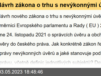 Návrh zákona o trhu s nevýkonnými úvěry: Co přináší a jak se připravit?