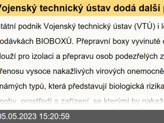 Vojenský technický ústav dodá další přepravní BIOBOXY pro zdravotnické záchranné služby