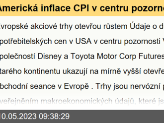 Americká inflace CPI v centru pozornosti - Ekonomický kalendář