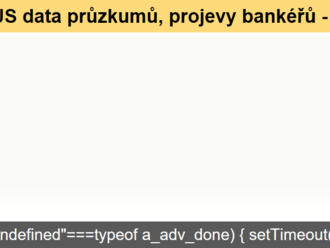 US data průzkumů, projevy bankéřů - Ekonomický kalendář