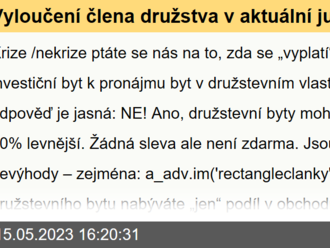 Vyloučení člena družstva v aktuální judikatuře Nejvyššího soudu