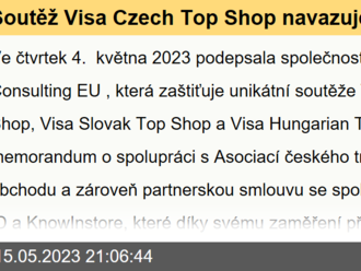 Soutěž Visa Czech Top Shop navazuje silná partnerství