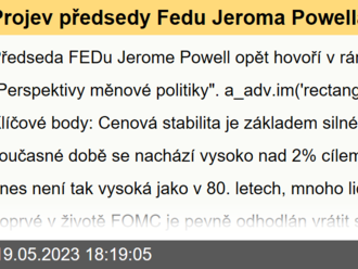 Projev předsedy Fedu Jeroma Powella - klíčové body