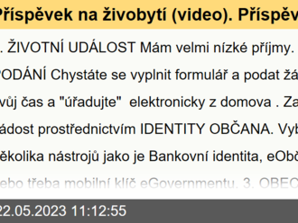 Příspěvek na živobytí  . Příspěvek na živobytí je určen na úhradu potřeb osoby   na úrovni zabezpečující její základní životní podmínky. Jedná se o zabezpečení stravy, ošacení, obuvi, základních hygienických potřeb