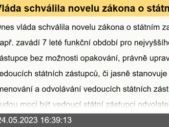 Vláda schválila novelu zákona o státním zastupitelství