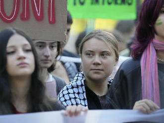 Pochod v Miláne na podporu Palestíny viedla Greta Thunbergová