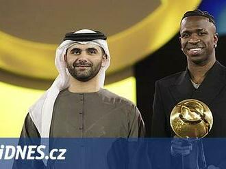 Vinícius Júnior zářil na Globe Soccer Awards, je nej hráčem i útočníkem