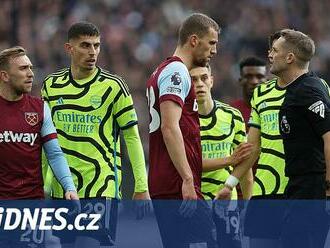 ONLINE: West Ham proti Arsenalu nestačí, v první půli inkasuje už počtvrté