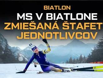 MS v biatlone 2024 zmiešaná štafeta jednotlivcov – program, biatlon live prenos, Slováci