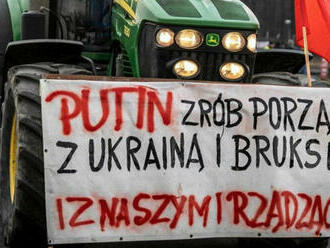 Nahnevaní poľskí roľníci v uliciach. Traktorista žiadal Putina: Urob poriadok s Ukrajinou i Bruselom. Vyšetruje ho polícia