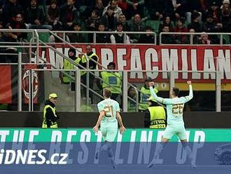 AC Milán - Slavia 4:2, oslabení hosté celý zápas vzdorovali a vytěžili maximum