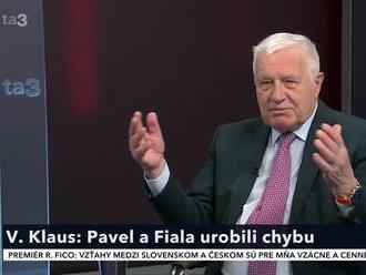 Klaus o rozhodnutí českej vlády voči slovenskej: Absurdné, nezmyselné. Pri Ukrajine je Slovensko racionálnejšie