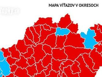 VOĽBY 2024 Slovensko sa v noci začervenalo: POZRITE, ako sa volilo v jednotlivých častiach krajiny