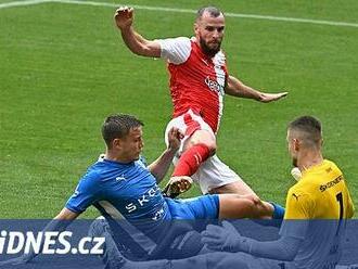 Slavia - Mladá Boleslav 4:0, Jurečka je králem střelců, platil i gól z ofsajdu