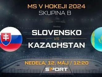 Slovensko – Kazachstan na MS v hokeji 2024: Program, zostavy, live prenos, výsledky