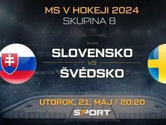 Slovensko – Švédsko MS v hokeji 2024: Program, zostavy, výsledky, live prenos