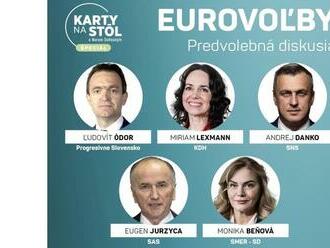 NAŽIVO: Sledujte diskusiu lídrov kandidátok politických strán k eurovoľbám
